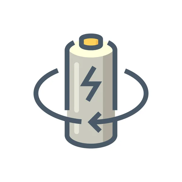 Battery Cell Charge Vector Icon Design Rechargeable Battery Lithium Ion — Stock Vector