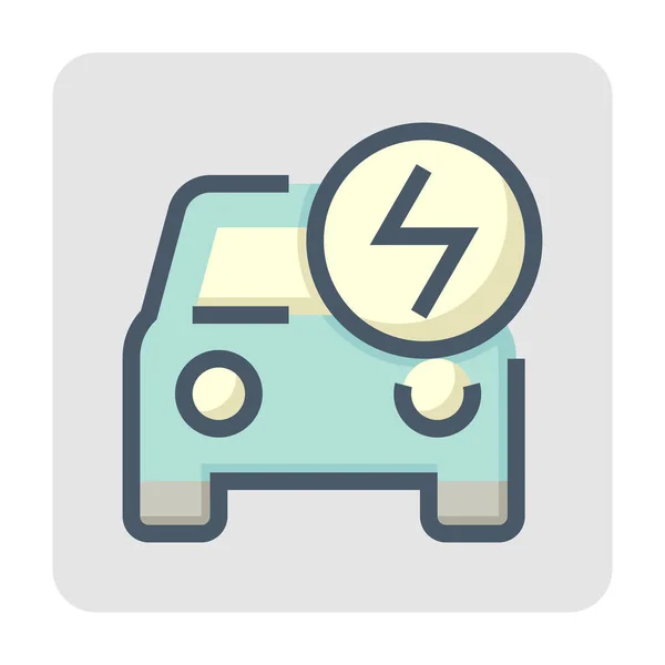 Vektor Symbol Für Elektrofahrzeuge Besteht Aus Vorderwagen Elektrischem Schild Diese — Stockvektor
