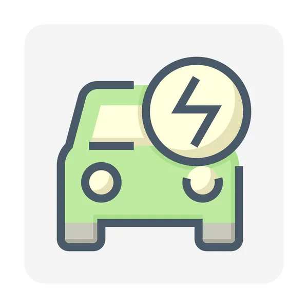 Vektor Symbol Für Elektrofahrzeuge Besteht Aus Vorderwagen Elektrischem Schild Diese — Stockvektor