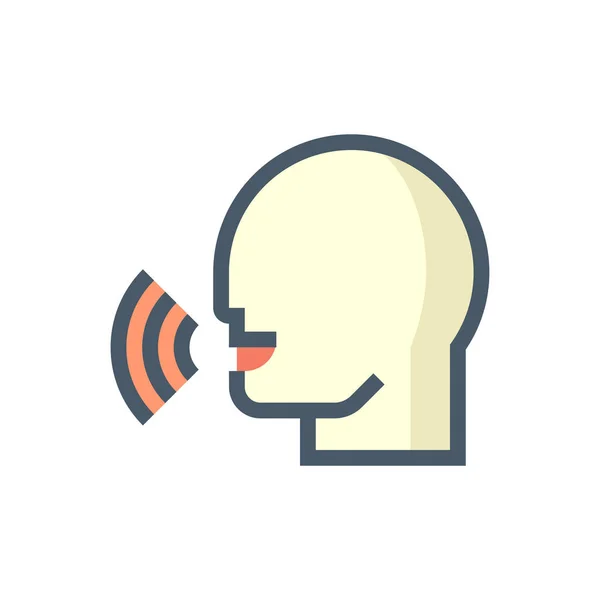 Emberek Beszélnek Vagy Beszélnek Vektor Ikon Személy Beszéd Hang Hang — Stock Vector
