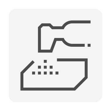 Araba kimyasal vektör ikonunu temizliyor. Bu ürün cilalamak için şişe spreyi ve süngerden oluşur ya da deri, lastik, alaşım ve metali kaplamak ve otomobili ya da aracı korumak için temizler. 48x48 px