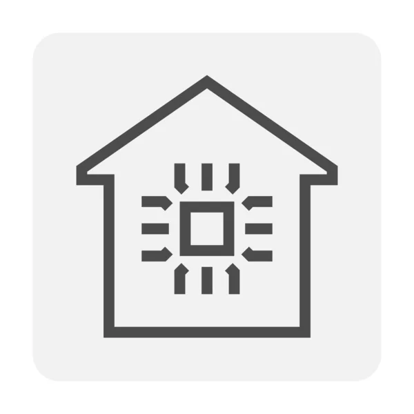 Icône Vectorielle Domotique Intelligente Compose Une Maison Une Maison Une — Image vectorielle
