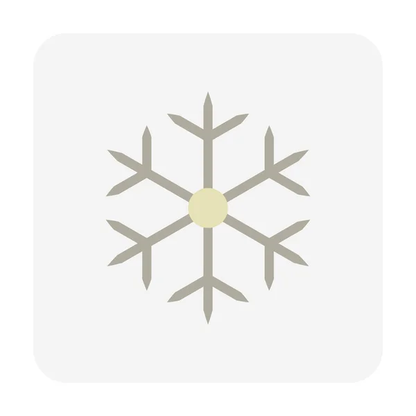 Εικονίδιο Διανύσματος Νιφάδας Χιονιού Single Ice Crystal Fall Snow Cold — Διανυσματικό Αρχείο