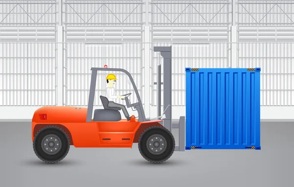 Forkliftandcontainer — 스톡 벡터