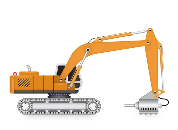 Rýpadlo hydraulické kladivo — Stockový vektor