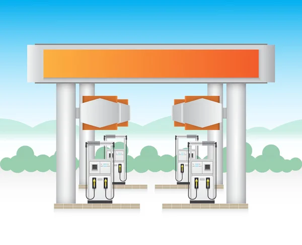Gasstation — Stock Vector