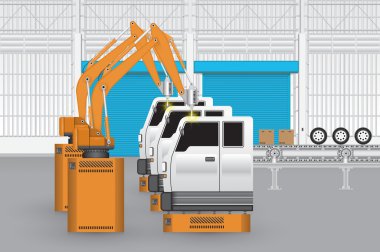 Robot araba fabrika