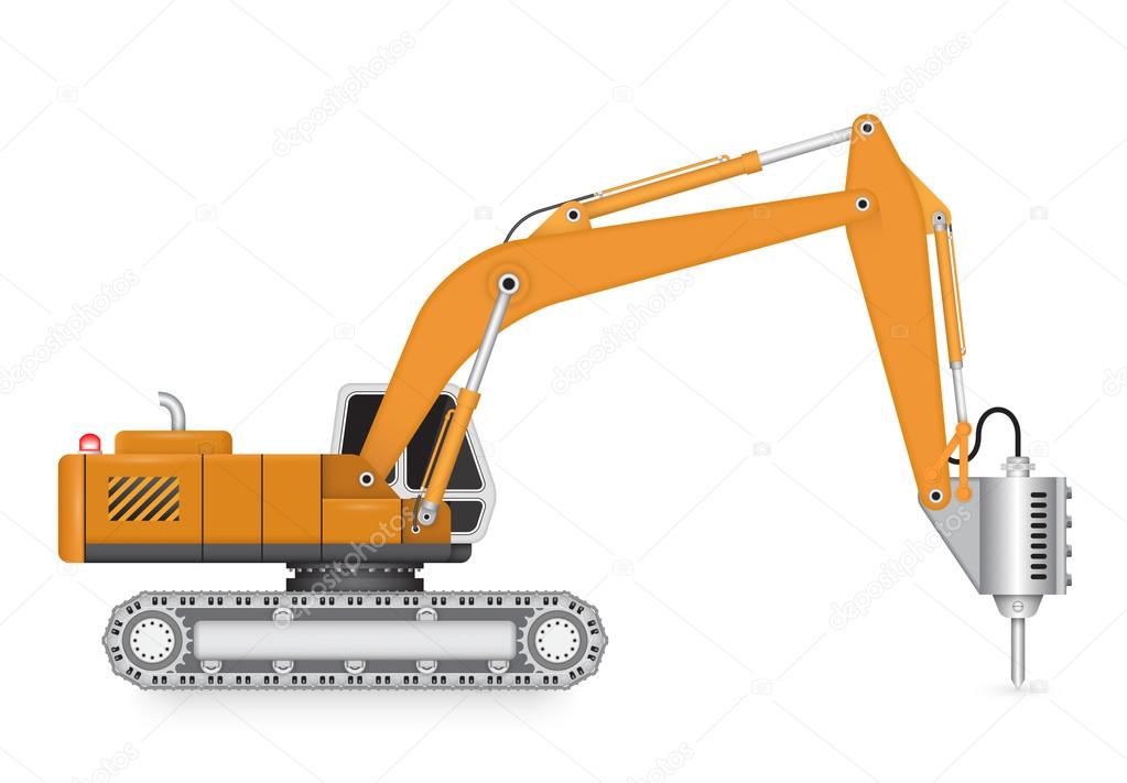 Backhoehydraulicshammer Stock Vector Image by ©roncivil 63603869