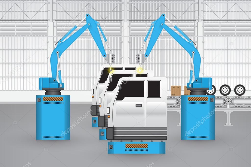 パレタイザー ロボットストックベクター ロイヤリティフリーパレタイザー ロボットイラスト Depositphotos