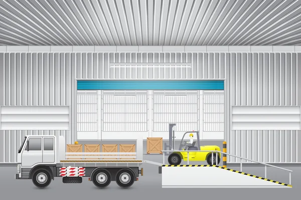 Forkliftfactory — Stock Vector