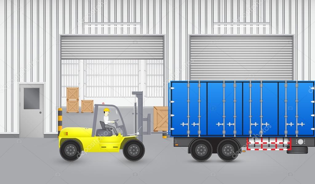 Forklift and truck