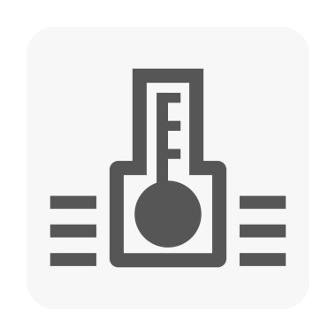 Kesin sıcaklık ölçümünü temsil eden temiz bir monokrom çizimi. Gösterge panelleri, havalandırma kontrolleri, klima kumandaları, otomotiv arayüzleri ve berraklık ve güvenilirlik gerektiren teknik kullanıcı arayüzleri için ideal.