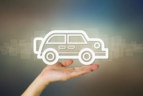 Car on hand — Stock Photo, Image