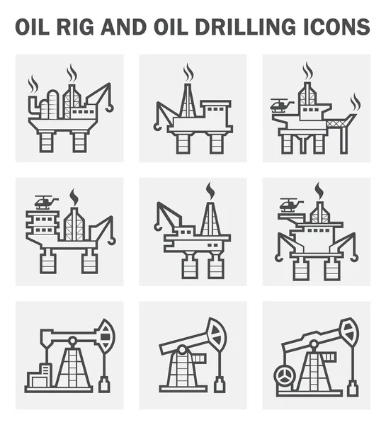 Oil rig іконки — стоковий вектор