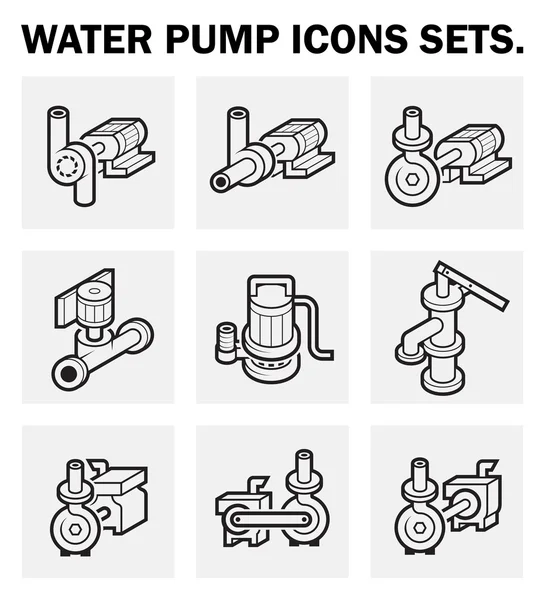 Pump line icons — Stock Vector