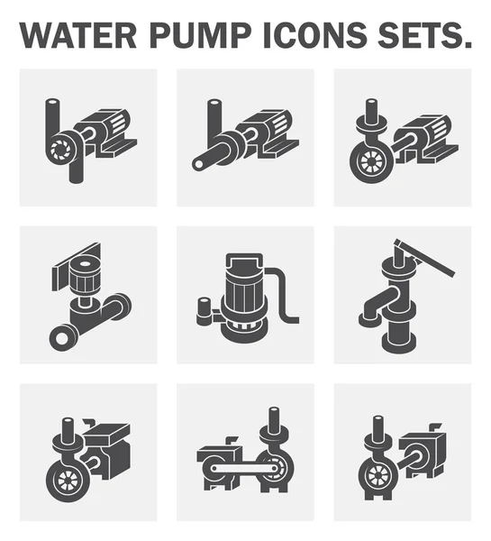Water pump 3D — Stock Vector