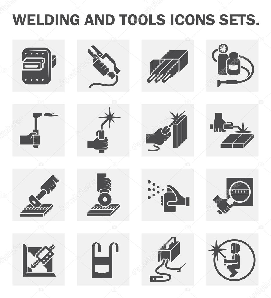 Welding tools icons