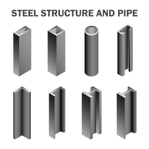 Stahlrohr isoliert — Stockvektor