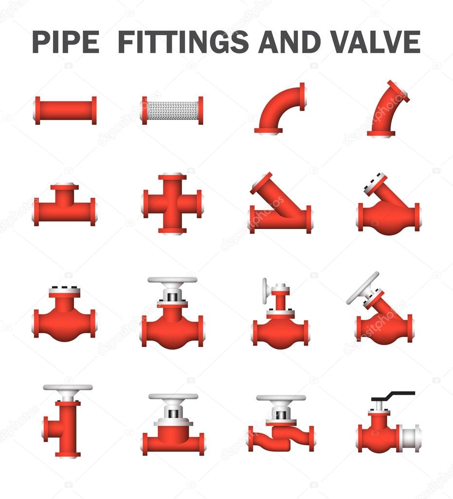 Pipe red isolated