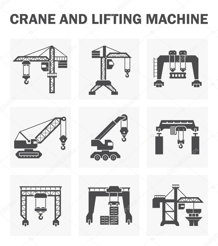 Crane icons sets