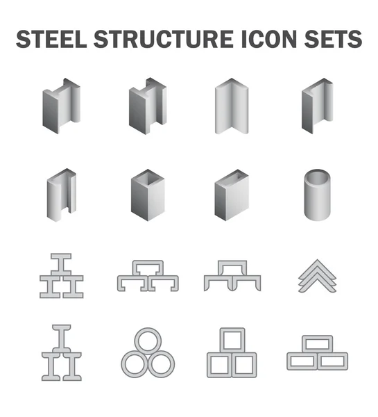 Icono estructura de acero — Vector de stock