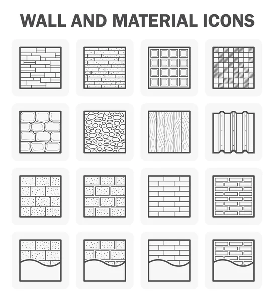 Wall icon sets — Stock Vector