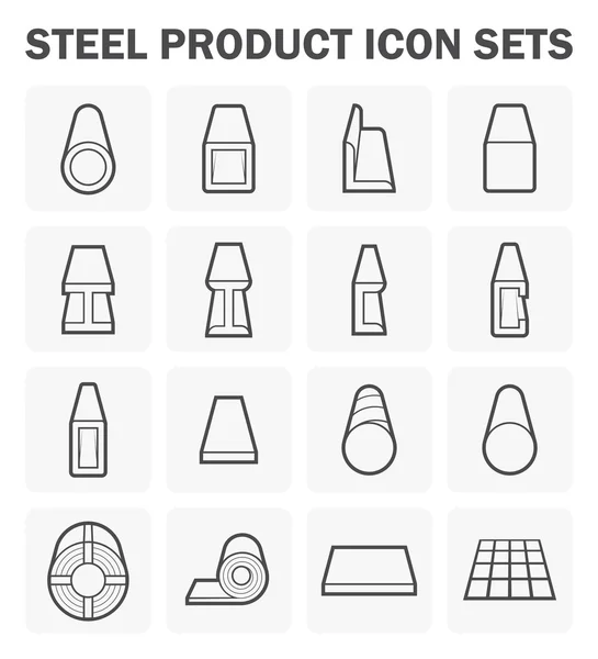 钢铁产品图标 — 图库矢量图片