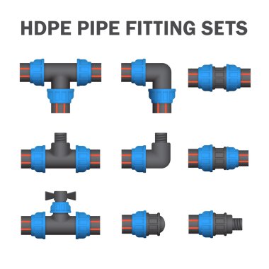 Vector pipe fitting clipart