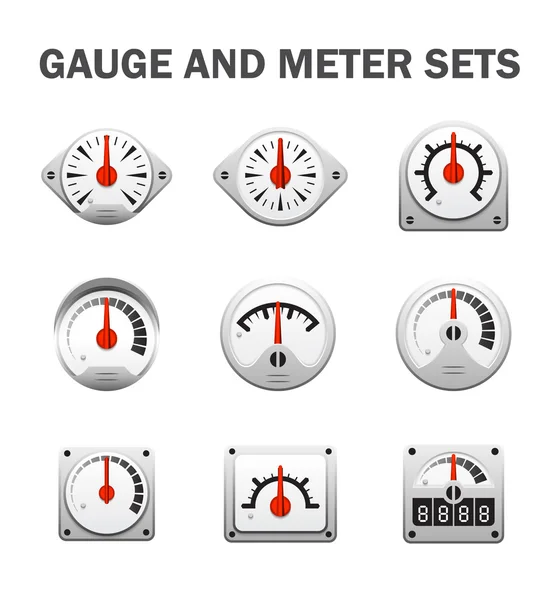 게이지 측정기 세트 — 스톡 벡터