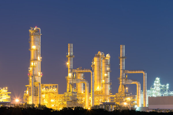 Oil refinery factory