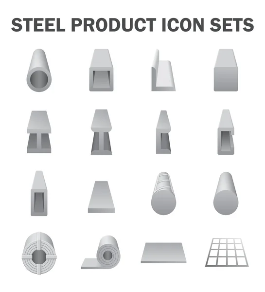 Icono del producto acero — Vector de stock