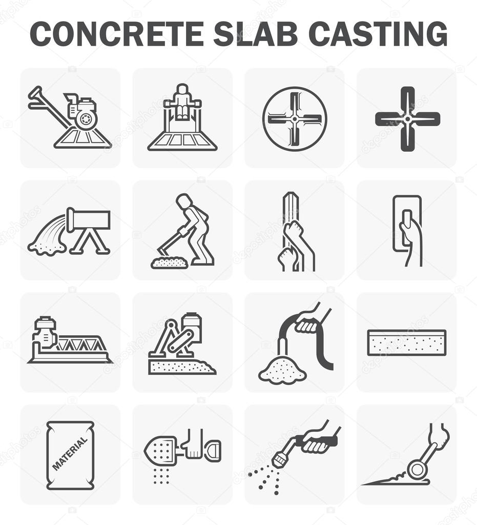 Concrete floor icons Stock Vector Image by ©roncivil 95780250