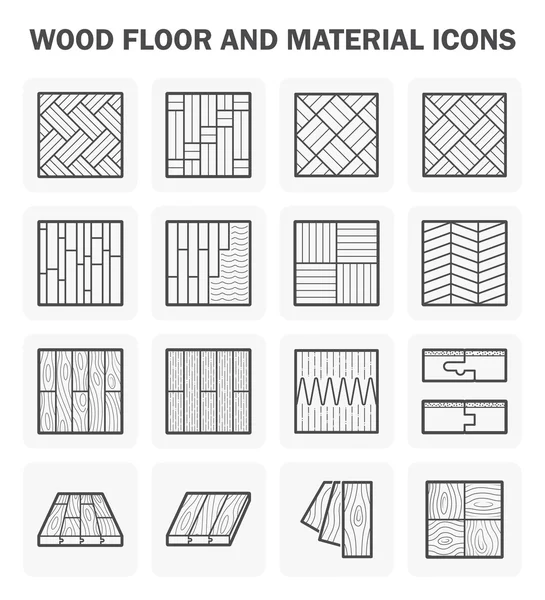 Icônes plancher en bois — Image vectorielle