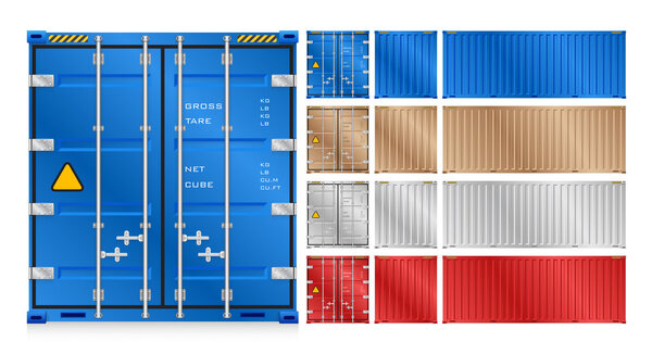Cargo container vector