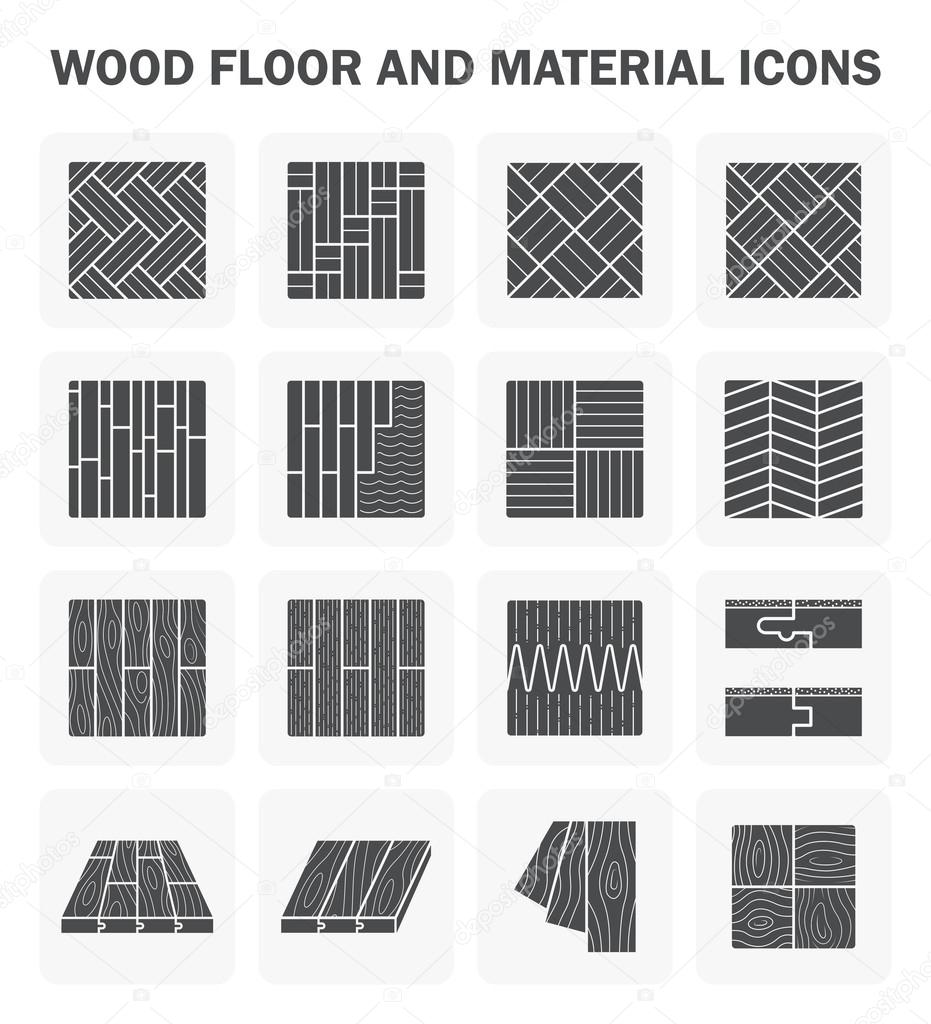 Wood floor icons