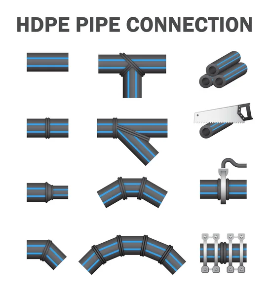 HDPE pipe connect — Stock Illustration HDPE pipe connect Stock Illustration