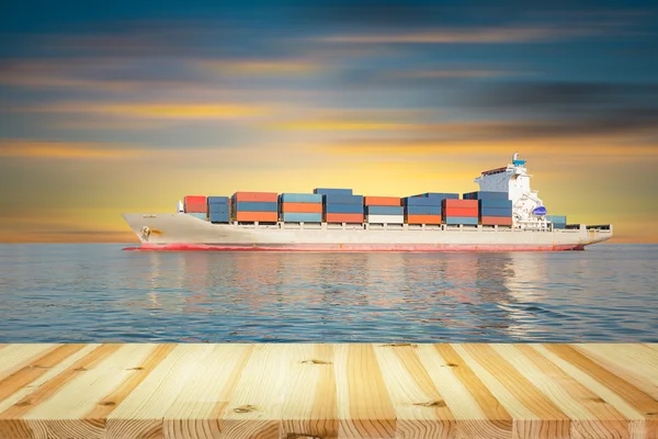 Lading schip zee — Stockfoto