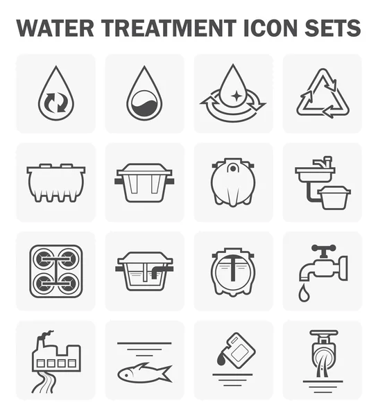 Juegos de iconos de agua — Archivo Imágenes Vectoriales