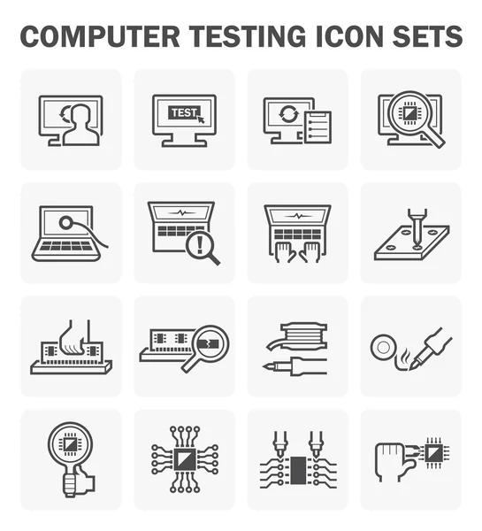 Pictogram voor computer-test — Stockvector