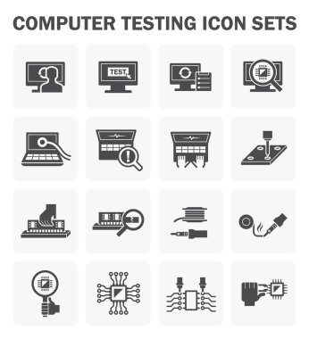Bilgisayar test kutsal kişilerin resmi