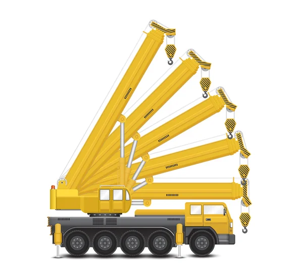 Mobile crane vector — Stock Vector