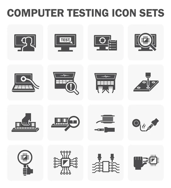 Pictogram voor computer-test — Stockvector