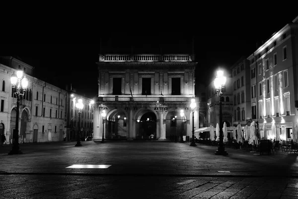 Lanterns on the square in Brescia Italy — Stock Photo, Image