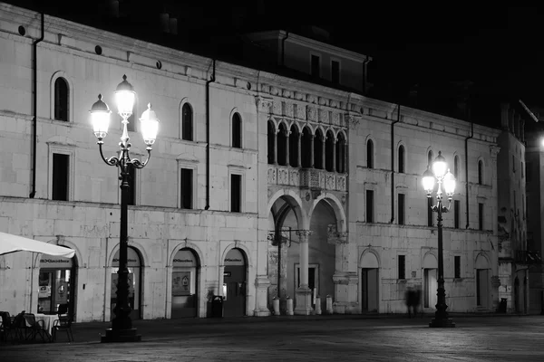 Lanterns on the square in Brescia Italy — Stock Photo, Image