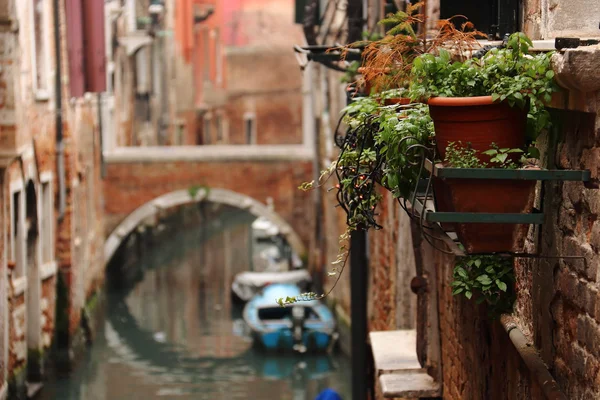Wenecki kanał samotny — Zdjęcie stockowe