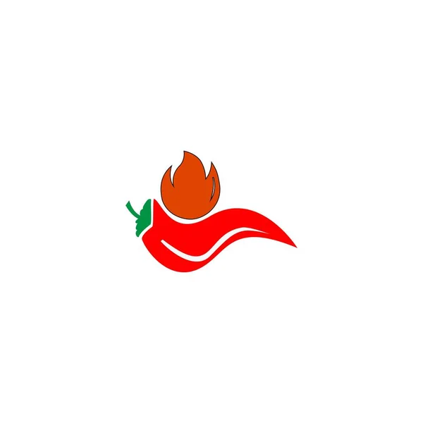 Chili Logo Vektorillustrationsvorlage — Stockvektor