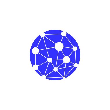 Küresel teknoloji logo vektör şablonu