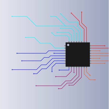 Küresel teknoloji logo vektör şablonu