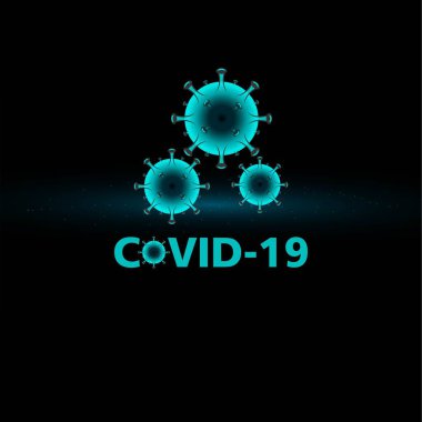 covid-19 logo vektör çizim şablonu