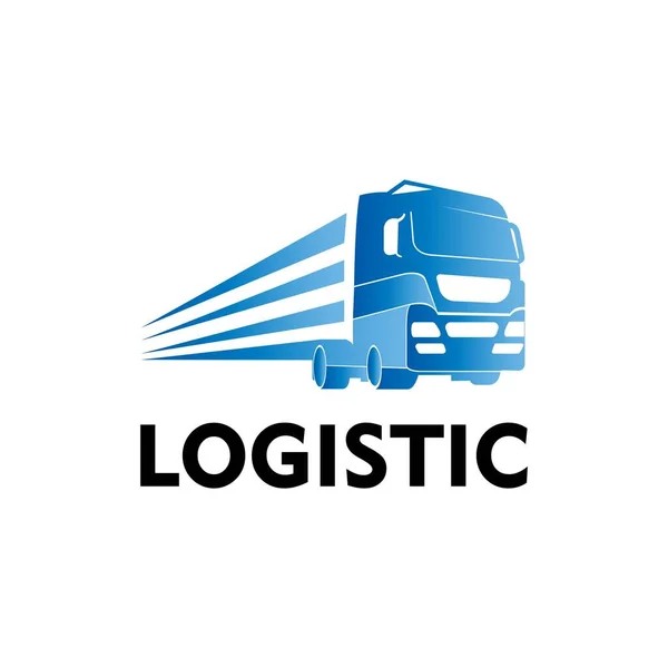 Logística Camión Logo Transporte Icono Plantilla — Archivo Imágenes Vectoriales